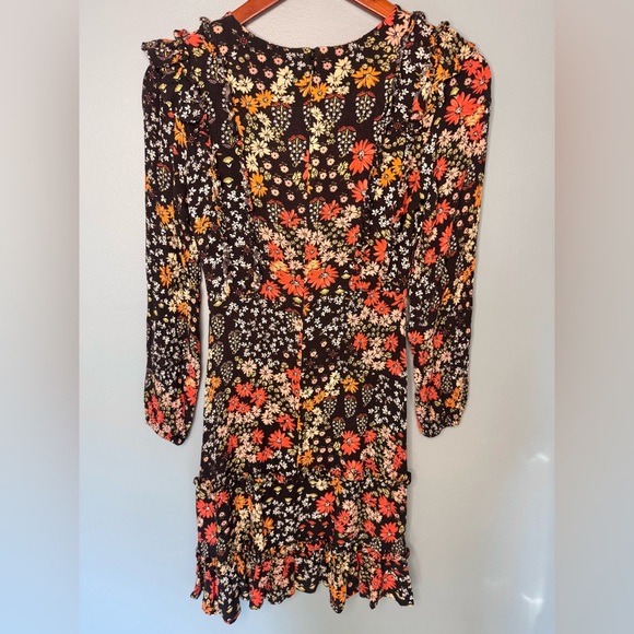 Kachel x Anthropologie Floral Ruffle Long Sleeve Dress | Size 4 - Picture 5 of 8